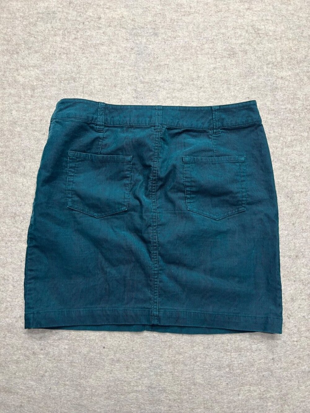 S.Oliver Green Corduroy Mini Skirt 5-pocket Micro Cords Casual Y2K Festival 38 - Picture 3 of 6